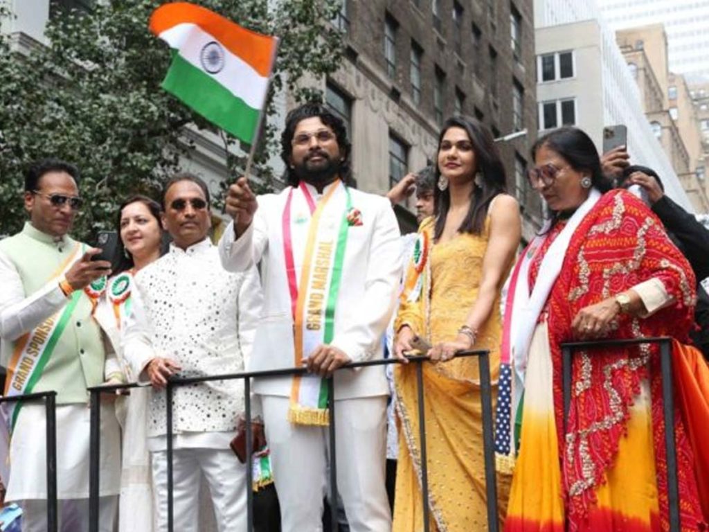 allu-arjun-at-the-flag-festival-in-new-york