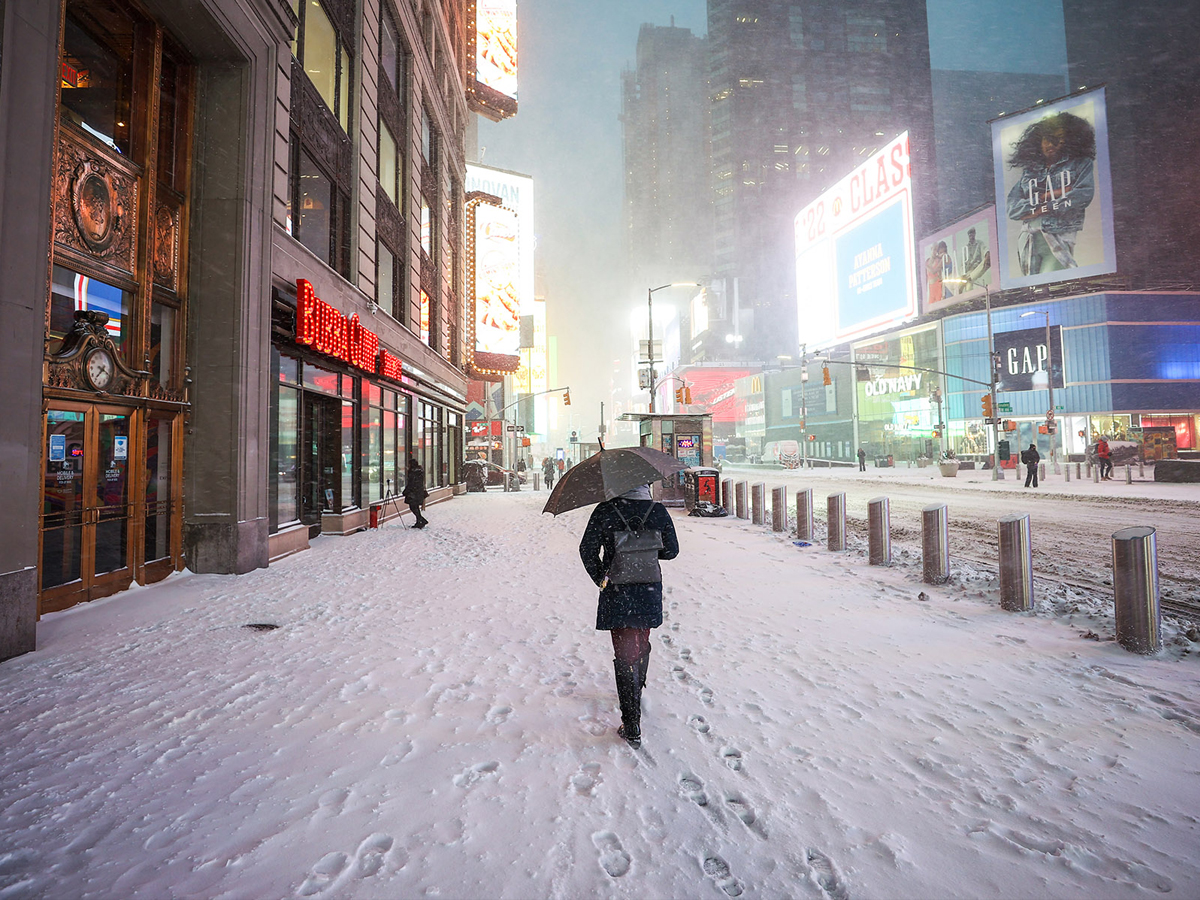 Snowfall in New York