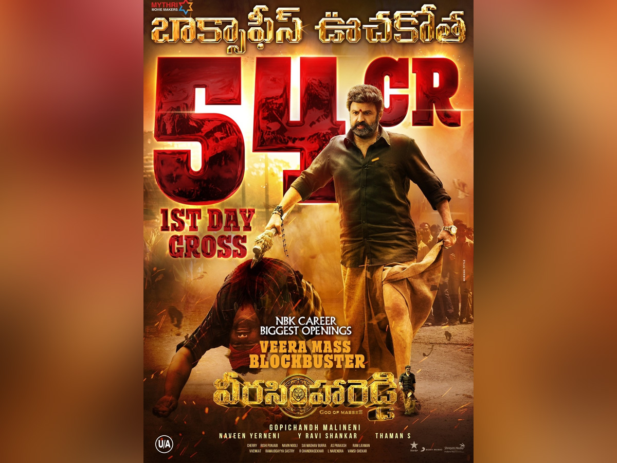 veera simha reddy first day worldwide collections