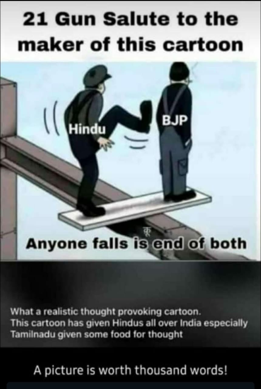Cartoon BJP vs Hindu
