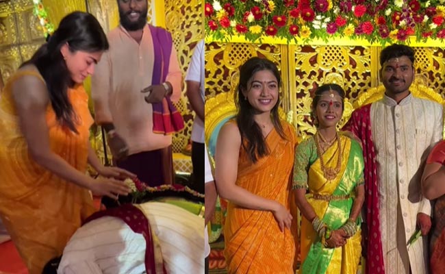 rashmika Mandanna attend her assistant wedding